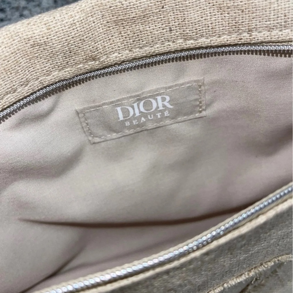 💄 NEW 〰️ DIOR Linen TROUSSE Pouch - Picture 6 of 10